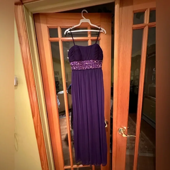 Cache Dresses | Cache - Purple Dress - Beaded Empire Waist - Never Worn! | Color: Purple | Size: 4 | Ndxoxo123'S Closet